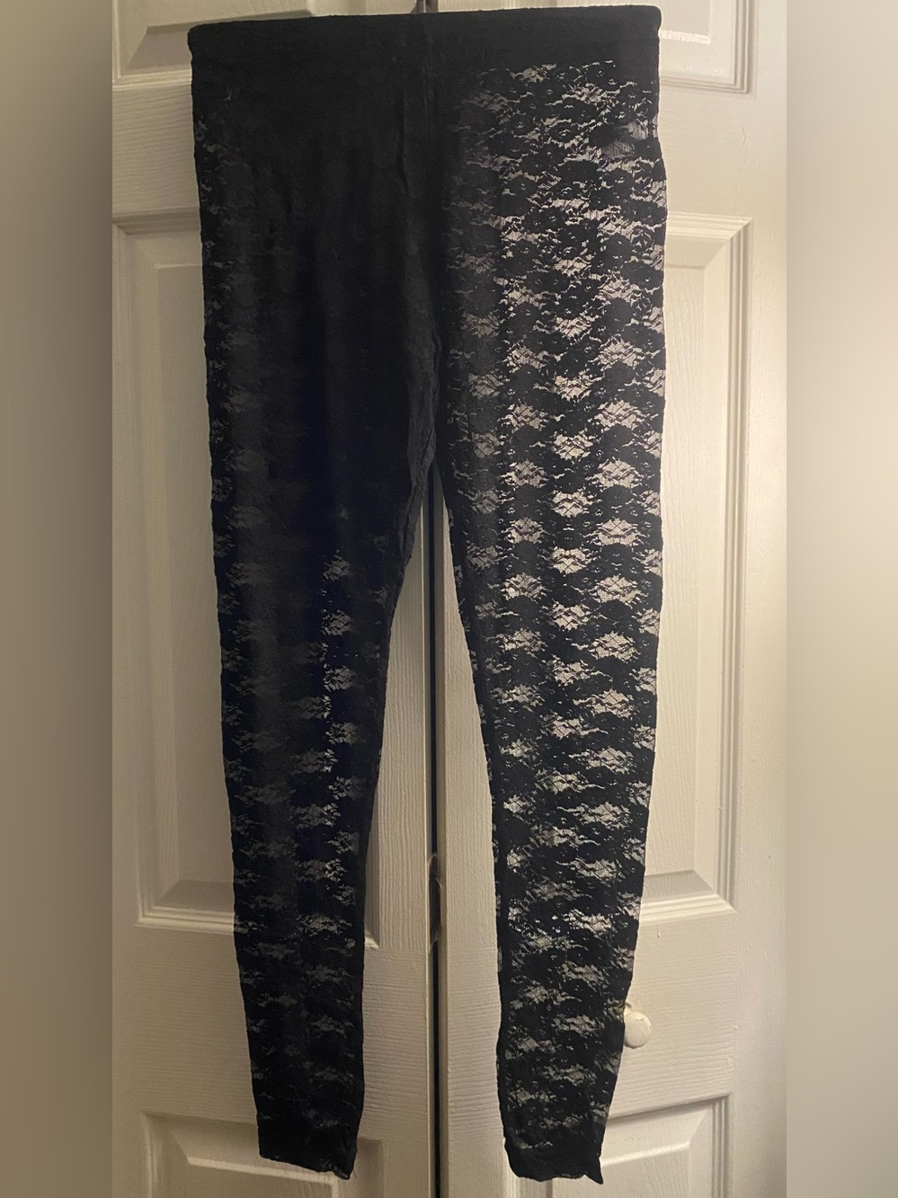 Papaya Black Lace-Effect Leggings